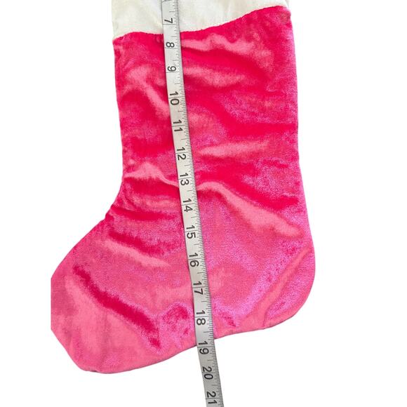 NWOT Dan Dee Collector's Choice Lil' Brat Christmas Stocking Girl Pink/White 19" - Picture 4 of 4